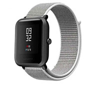 Купить - аксессуар к смарт-чсасам  Ремешок для Amazfit BIP | Bip Lite | Bip U / Pro/ Mini | GTS | GTS 2 | Gtr 42mm нейлоновый 20мм липучка Белый BeWatch (1011311)