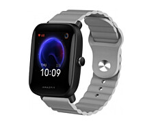 Купить - аксессуар к смарт-чсасам  Ремешок для Amazfit BIP | Bip Lite | Bip U / Pro/ Mini | GTS | GTS 2 (E) | GTR 42mm силиконовый 20мм Wave Серый BeWatch (1010707)