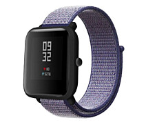 Купить - аксессуар к смарт-чсасам  Ремешок для Amazfit BIP | Bip Lite | Bip U / Pro/ Mini | GTS | GTS 2 | Gtr 42mm нейлоновый 20мм липучка Темно-Синий BeWatch (1011398)