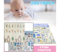 Купить - развивающий коврик  Коврик детский игровой двусторонний влагоотталкивающая поверхность для малышей Crawling Mat Дорога 180х200см толщина 10мм