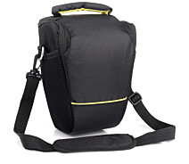 Купить - сумку для фото- и видео Сумка для фотоаппарата универсальная противоударная черная с желтым ( код: IBF060BY )