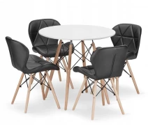 Купить - обеденный стол  Комплект мебели Jumi Scandinavian Design стол и стулья Black-4