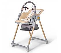 Купить - стульчик для кормления  Стульчик Kinderkraft Lastree Beige Wood (KHLAST00BEGW000)