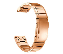 Купить - аксессуар к смарт-чсасам  Ремешок Deexe Stainless Steel для часов Garmin c креплением QuickFit 26mm - Rose Gold
