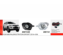 Купить - автофару  Противотуманные фары Mitsubishi Pajero Sport 2013-16 DLAA MB-732B-W с проводкой
