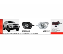 Купить - автофару  Противотуманные фары Mitsubishi Pajero Sport 2013-16 DLAA MB-732B-W с проводкой
