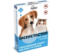 Купить - противопаразитарное средство для кота  Инсектостоп - капли против эктопаразитов для взрослых кошек и собак, на основе фипронила ProVet 6 пипеток Природа BGL-PV-01
