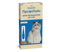 Купить - противопаразитарное средство для кота  Препарат против экто- и эндопаразитов ПрофиЛайн, для котов от 4 до 8 кг упаковка (4 пипетки) Природа BGL-PV-44