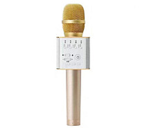 Купить - микрофон для караоке  Микрофон караоке беспроводной Спартак bluetooth Q9 Gold