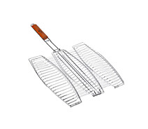 Купить - мангал  Решетка для рыбы гриль тройная Stenson MH-0089, 65*40*36см (iz12533)
