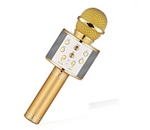 Купить - микрофон для караоке  Микрофон караоке беспроводной bluetooth Спартак WS858 Karaoke Gold (006813)