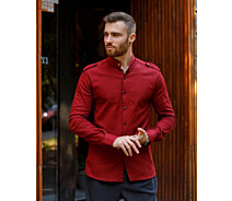 Купить - женскую рубашку  Рубашки ISSA PLUS GN-436  3XL бордовый