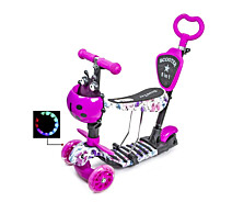Купить - самоката  Самокат-беговел с родительской ручкой Scooter Scale Sports 5 в 1 Оригинал Малиновый