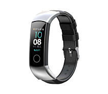 Купить - аксессуар к смарт-чсасам  Ремешок Deexe Leather Strap для Huawei Honor Band 5 - Black