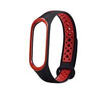 Купить - аксессуар к смарт-чсасам  Ремешок Nike Sport Mi Band 5/6 Black Red (1)