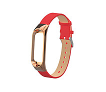 Купить - аксессуар к смарт-чсасам  Ремешок для фитнес браслета Steel-Leather design bracelet for Xiaomi Mi Band 3 Red