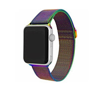 Купить - аксессуар к смарт-чсасам  Ремешок для часов Milanese loop steel bracelet Apple watch, 38-40 мм. Oil-rainbow (06.03.01.OR)