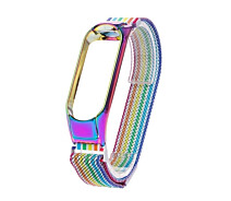 Купить - аксессуар к смарт-чсасам  Ремешок для фитнес браслета Xiaomi Mi Band 5 и 6 Milanese design Rainbow