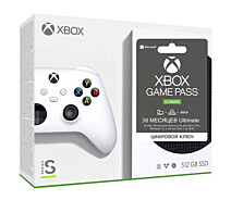 Купить - игровую консоль  Microsoft Xbox Series S 512Gb + Xbox Game Pass Ultimate (34 месяцев)