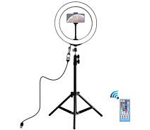 Купить - набор блогера  Набор блогера Puluz Ring USB LED lamp PKT3043 10" + tripod 1.1 м (PKT3043)