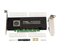 Купить - контроллер для компьютера  Плата расширения Frime (ECF-PCIEtoSSD014.LP) PCI-E-4хM.2, ASM2824
