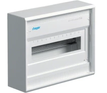 Купить - распределительный щит и шкаф  Щит распределительный электрический навесной на 12(14) модулей Hager Volta VA12CN без дверей для внешней установки (3258)