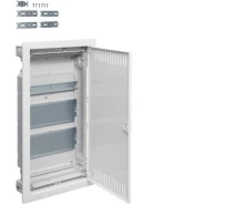 Купить - распределительный щит и шкаф  Щит мультимедийный встраиваемый с металлической дверцей Hager Volta VU36NWB 3-х рядный внутренней установки для слаботочки (3275)