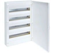 Купить - распределительный щит и шкаф  Щиток 72 модульный наружный с белой дверцей Hager Golf VS418PD щит пластиковый распределительный накладной (3240)