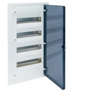 Купить - распределительный щит и шкаф  Щиток 48 модульный встраиваемый с прозрачной дверцей Hager Golf VF412TD щит пластиковый распределительный для внутреннего монтажа (3225)