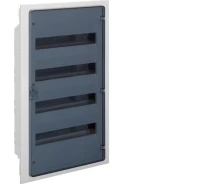 Купить - распределительный щит и шкаф  Щиток 72 модульный встраиваемый с прозрачной дверцей Hager Golf VF418TD щит пластиковый распределительный для внутреннего монтажа (3229)