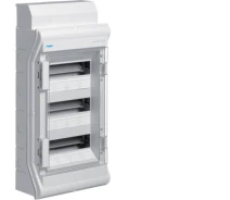 Купить - распределительный щит и шкаф  Щит распределительный электрический накладной на 36(42) модулей для автоматов с прозрачной дверцей Hager Vector VE312DN для внешней установки IP65 (3285)