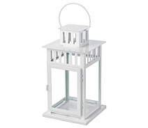 Купить - подсвечник  Фонарь для формовой свечи BORRBY IKEA белый