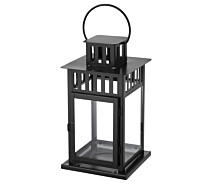 Купить - подсвечник  Фонарь для формовой свечи BORRBY IKEA черный