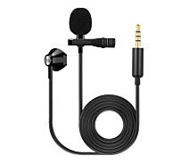 Купить - микрофон для караоке  Петличный микрофон с наушником FZONE KM-03 LAVALIER MICROPHONE W/ EARPHONE