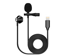 Купить - микрофон для караоке  Петличный микрофон с наушником для iPhone FZONE KM-06 LAVALIER MICROPHONE W/ EARPHONE (Lighting)