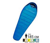 Купить - спальный мешек  Спальник Trimm SPORTY sea blue/mid. blue - 185 R - синий