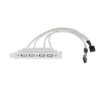 Купить - контроллер для компьютера  Планка расширения контроллер USB 2.0, 4 порта, на заднюю панель ПК (116935)