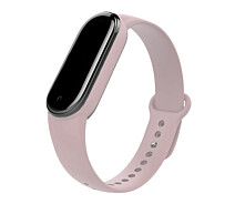 Купить - аксессуар к смарт-чсасам  Ремешок для mi band 5 ми бенд 6 силиконовый пудровый