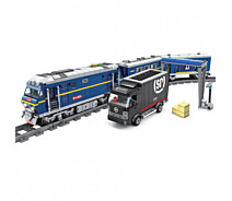 Купить - детский конструктор  Конструктор ZIPP Toys Поезд DF11 Z с рельсами, синий на радиоуправлении (98220)