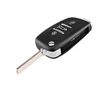 Купить - автосигнализацию  Выкидной ключ, корпус под чип, 3кн DKT0269, Peugeot, VA2