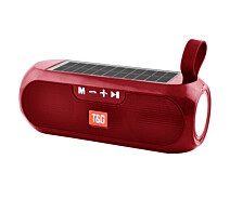 Купить - портативную колонку  Вluetooth колонка T&G TG182 с солнечной панелью и Power Bank red (18214)