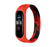 Купить - аксессуар к смарт-чсасам  Ремешок Nylon BeCover Elastic Style для Xiaomi Mi Band 5 6 Size S Black Red (706135)