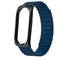 Купить - аксессуар к смарт-чсасам  Ремешок Deexe Soft Chain для Xiaomi Mi Band 5/6 - Dark Blue