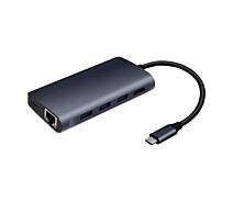 Купить - кардридер  Хаб COTEetCI Hub HDMI + Reader + Network Card 8-in-1 (MB1086)