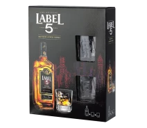 Купить - виски  Label 5 Сlassic Black + 2 glasses виски 0,7 л (3147699106327)