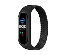 Купить - аксессуар к смарт-чсасам  Ремешок Elastic Nylon Style BeCover для Xiaomi Mi Smart Band 5/Mi Smart Band 6 (Size S) Black (706145)
