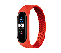 Купить - аксессуар к смарт-чсасам  Ремешок Elastic Nylon Style BeCover для Xiaomi Mi Smart Band 5/Mi Smart Band 6 (Size M) Red (706155)