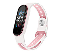 Купить - аксессуар к смарт-чсасам  Ремешок Sport Style BeCover для Xiaomi Mi Smart Band 5/Mi Smart Band 6/Mi Smart Band 7 White-Pink (705174)