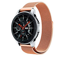 Купить - аксессуар к смарт-чсасам  Металлический ремешок Watchbands Milanese Loop для Samsung Galaxy Watch 46mm - розово-золотой / ширина крепления 22мм / размер L (WB2177048)