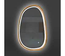 Купить - зеркало  Зеркало асимметричное деревянное с LED-подсветкой LUXURY WOOD Dali Natural Light Ясень